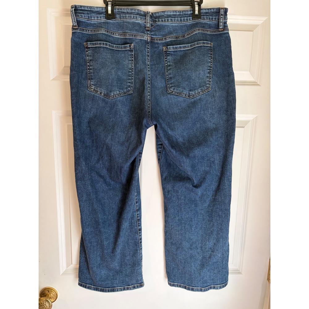 KUT from the Kloth Charlotte High Rise Culotte Jeans Medium Wash Blue Size 16 - Picture 7 of 8
